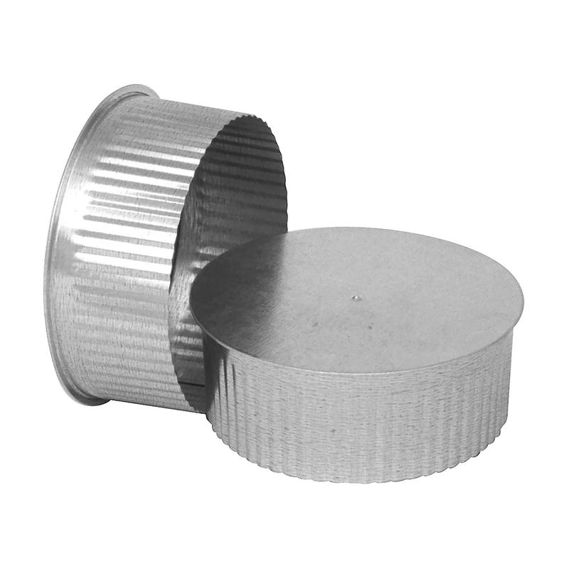 Bouchon de tuyau rond pliss en acier galvanis de calibre 30, 3"