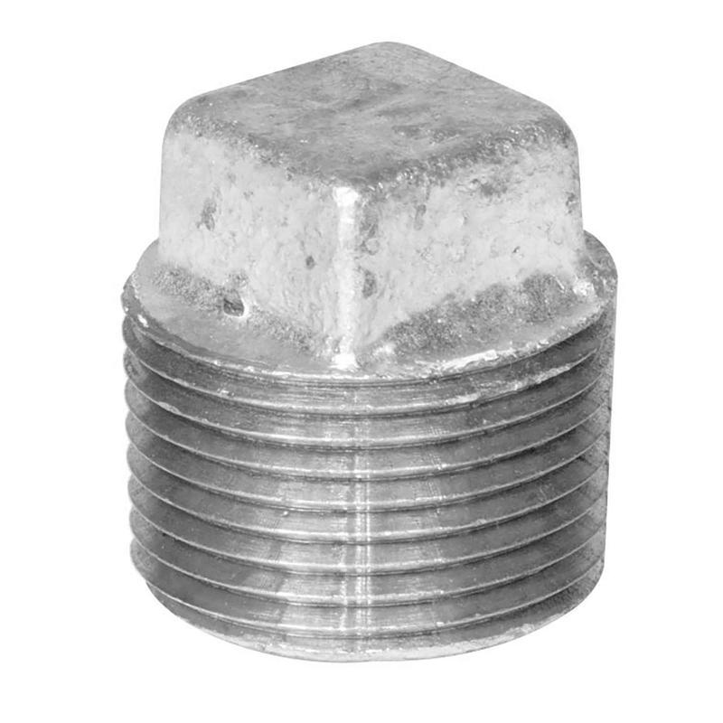 Raccord bouchon mle en fonte galvanise, 1-1/2"