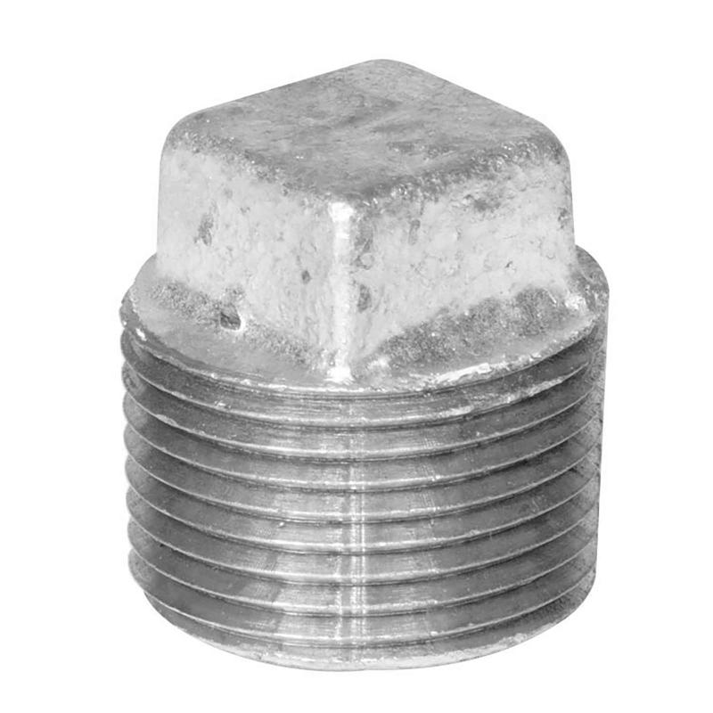 Raccord bouchon mle en fonte galvanise, 1/8"