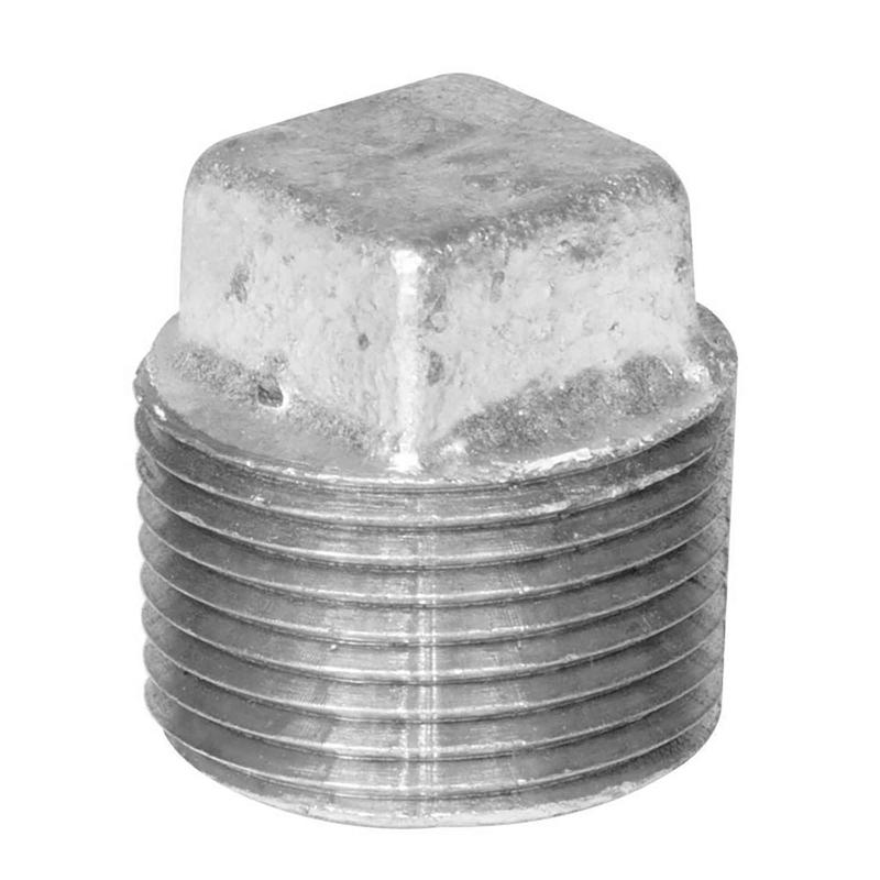 Raccord bouchon mle en fonte galvanise, 3/4"