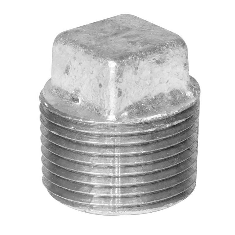 Raccord bouchon mle en fonte galvanise, 3/8"