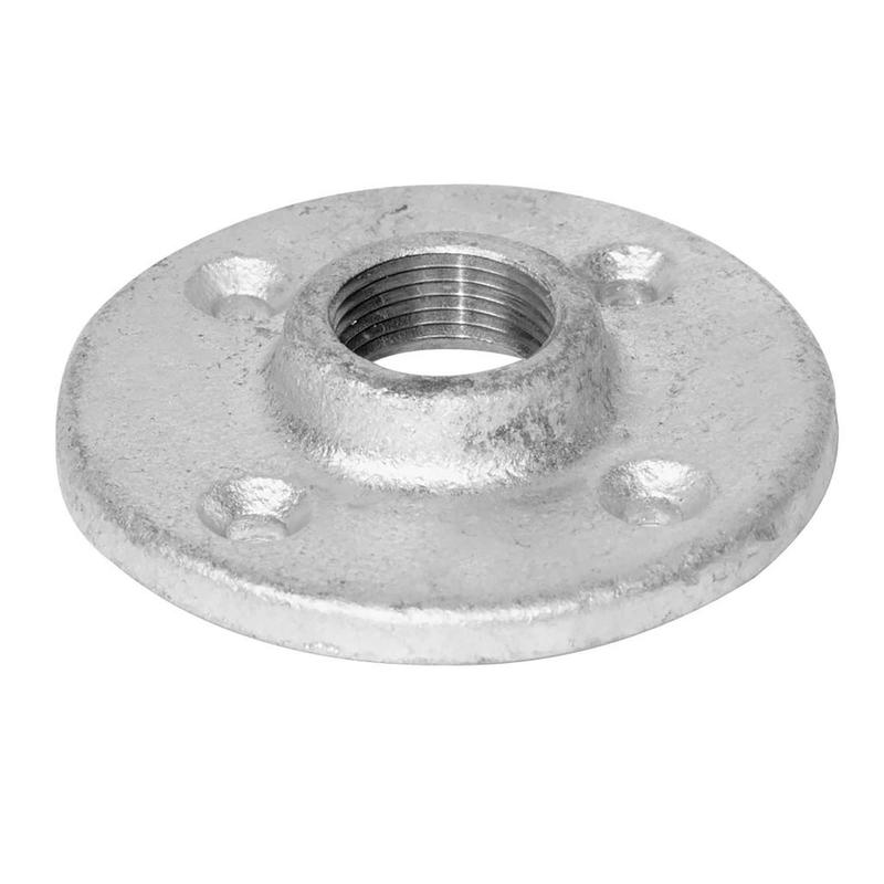 Raccord Bride de sol en fonte galvanise, 1"