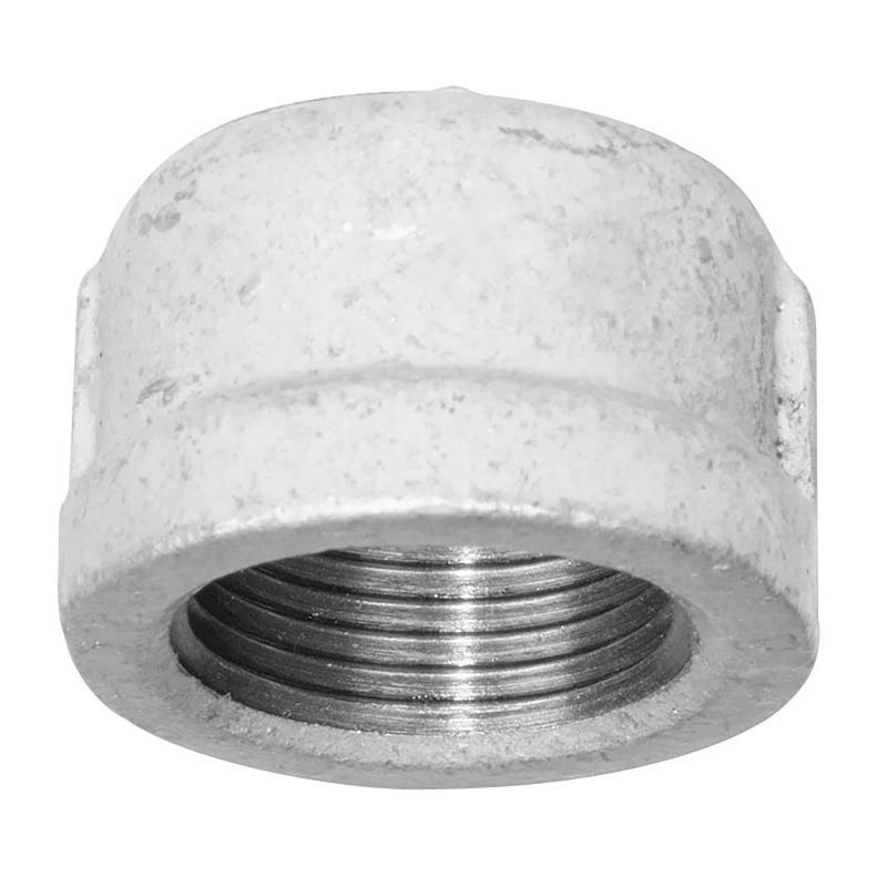 Raccord capuchon en fonte galvanise, 1"