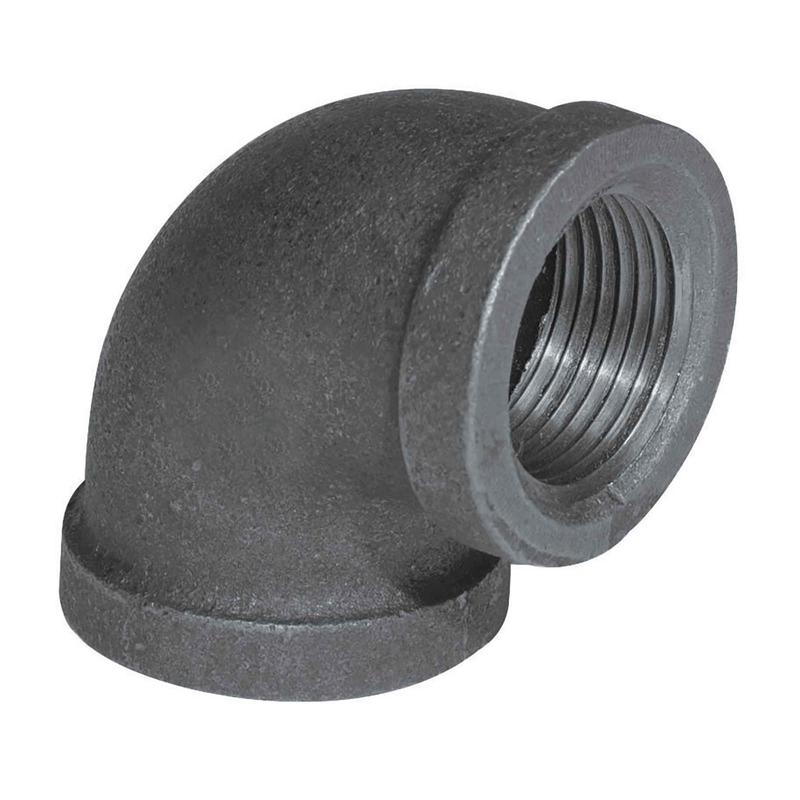 Raccord en coude de 90 en fonte noire, 3/4" x 3/4"