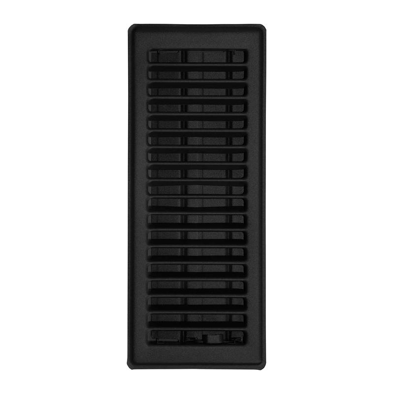 Registre de plancher en acier au fini galet noir, 3" x 10"