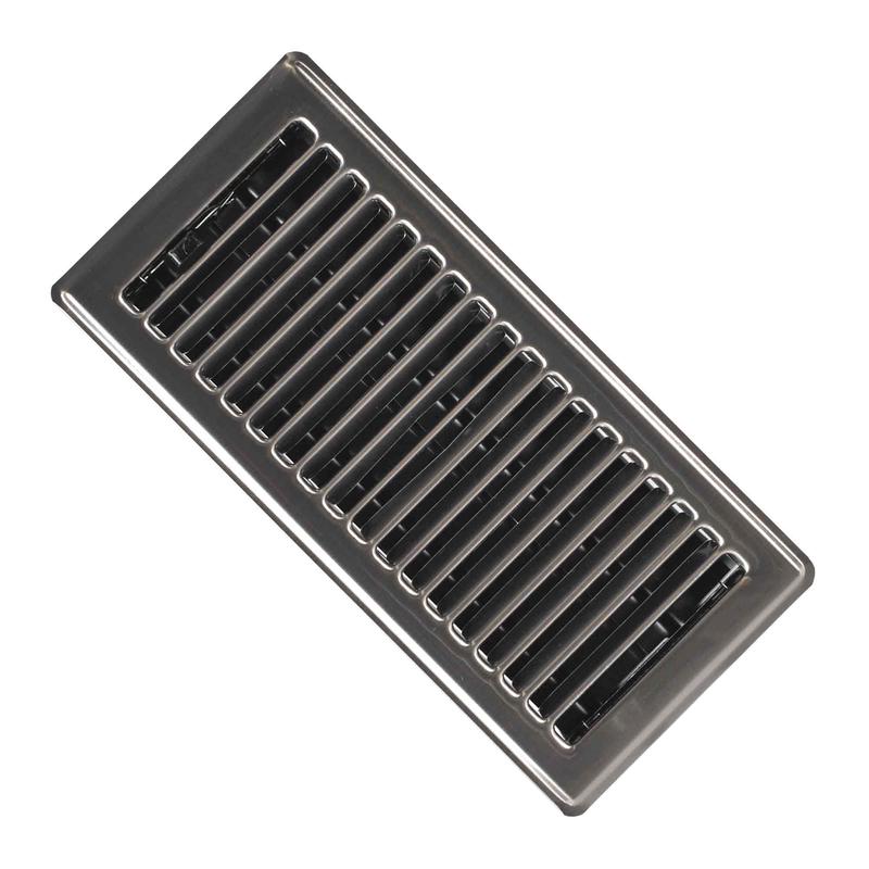 Registre de plancher en acier au fini tain, 2,25" x 12"