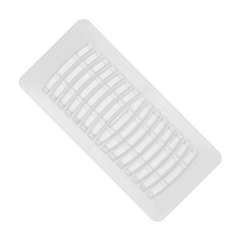 Registre de plancher ou de plafond en plastique blanc, 4" x 10"