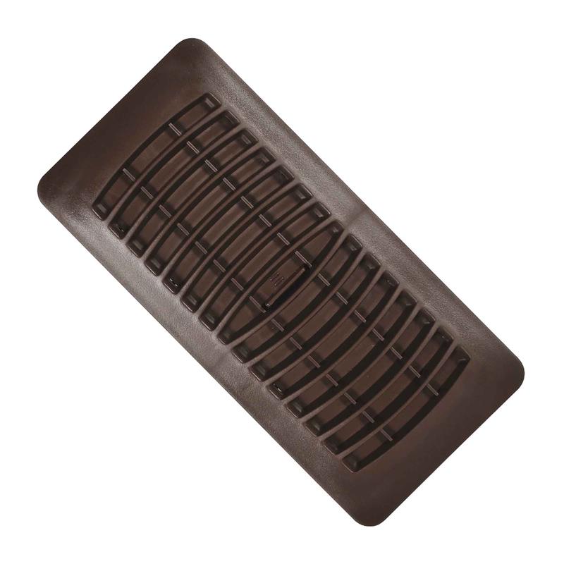 Registre de plancher ou de plafond en plastique brun, 4" x 10"