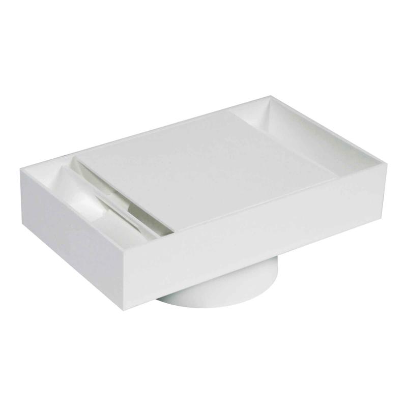 vent d'vacuation en plastique blanc, 4"