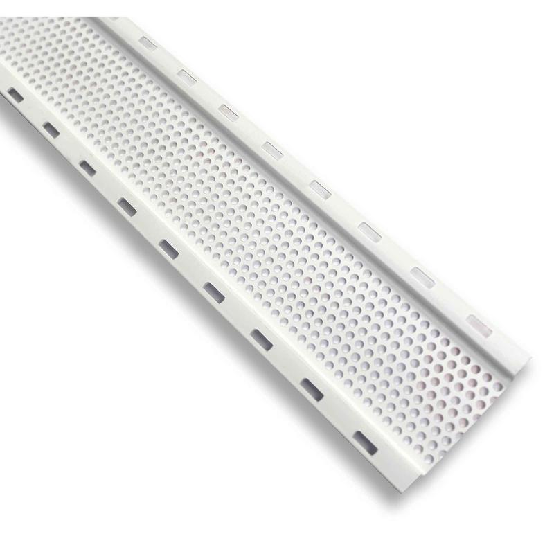 vent de soffite de plastique blanc en bande, 8'