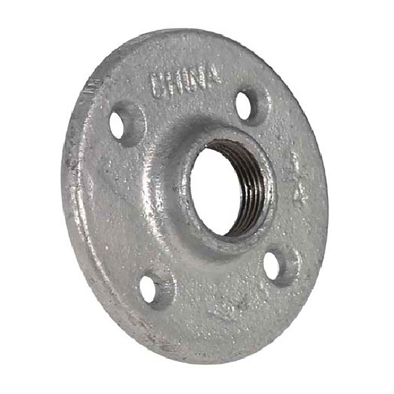 Raccord Bride de plancher en fonte galvanise, 3/4"