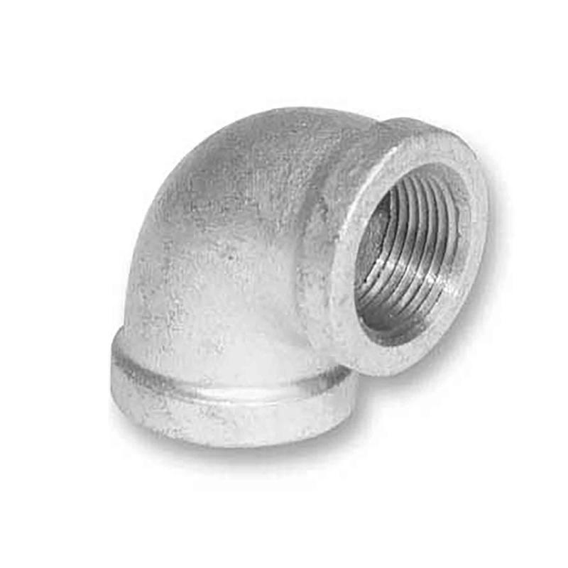 Raccord en coude de 90 en fonte galvanise, 1-1/2" x1-1/2"