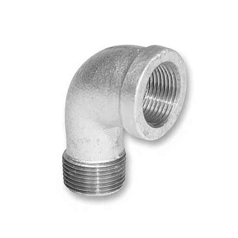 Raccord en coude de 90 en fonte galvanise, 3/4" M x F