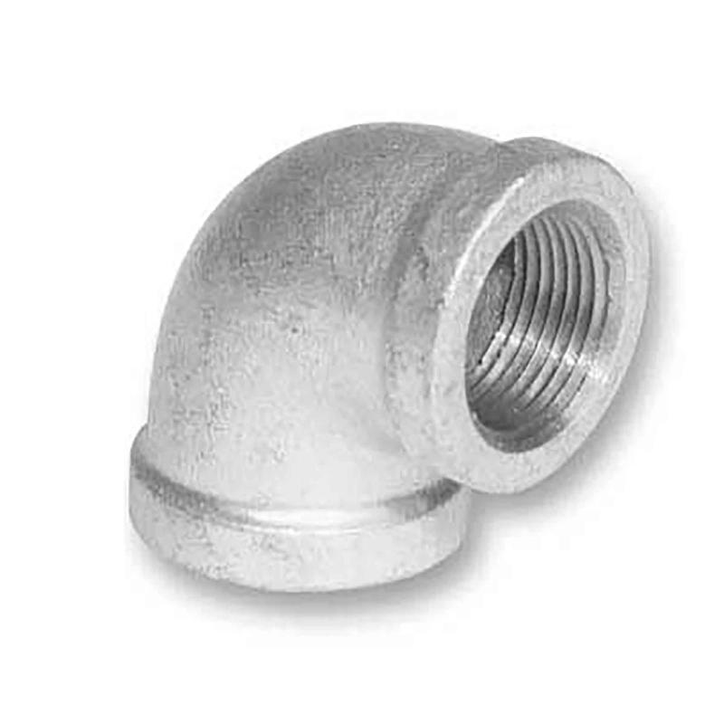 Raccord en coude de 90 en fonte galvanise, 3/8" x 3/8"