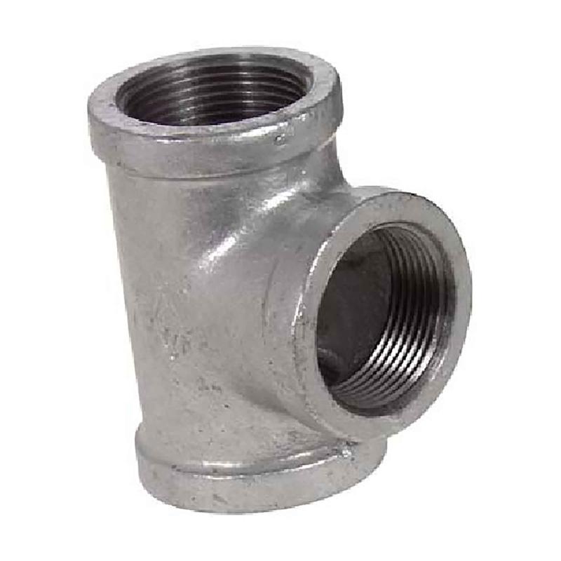 Raccord en ''T'' en fonte galvanise, 1-1/4" x 1-1/4" x 1-1/4"