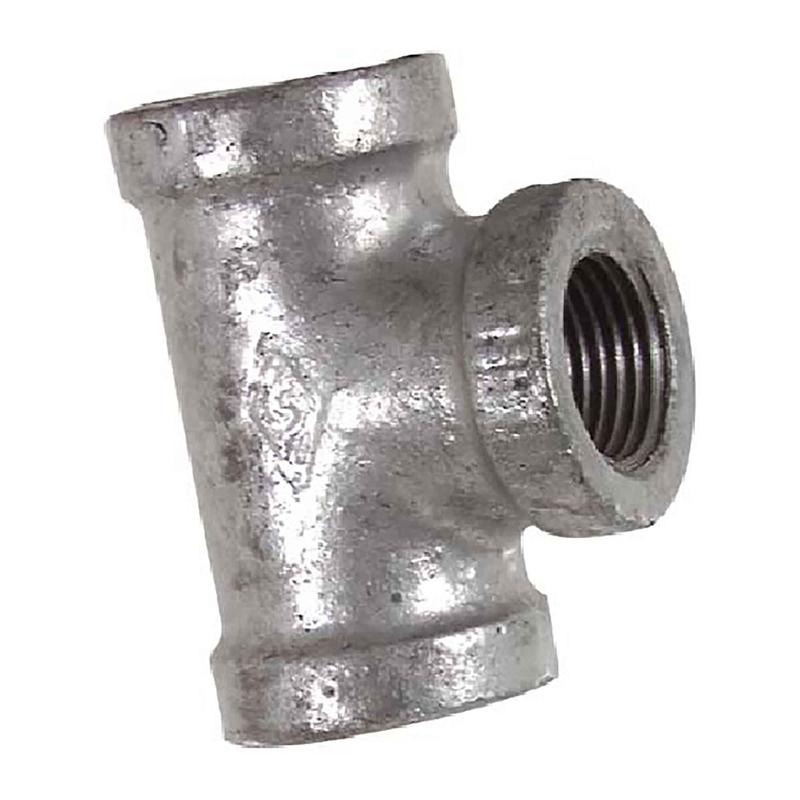 Raccord en ''T'' en fonte galvanise, 1/2" x 1/2" x 1/2"