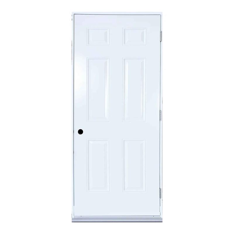 Porte d'acier pour cabanon avec cadrage de 36" x 1-1/4" x 4-5/8", ouverture  droite vers lextrieur (blanc)