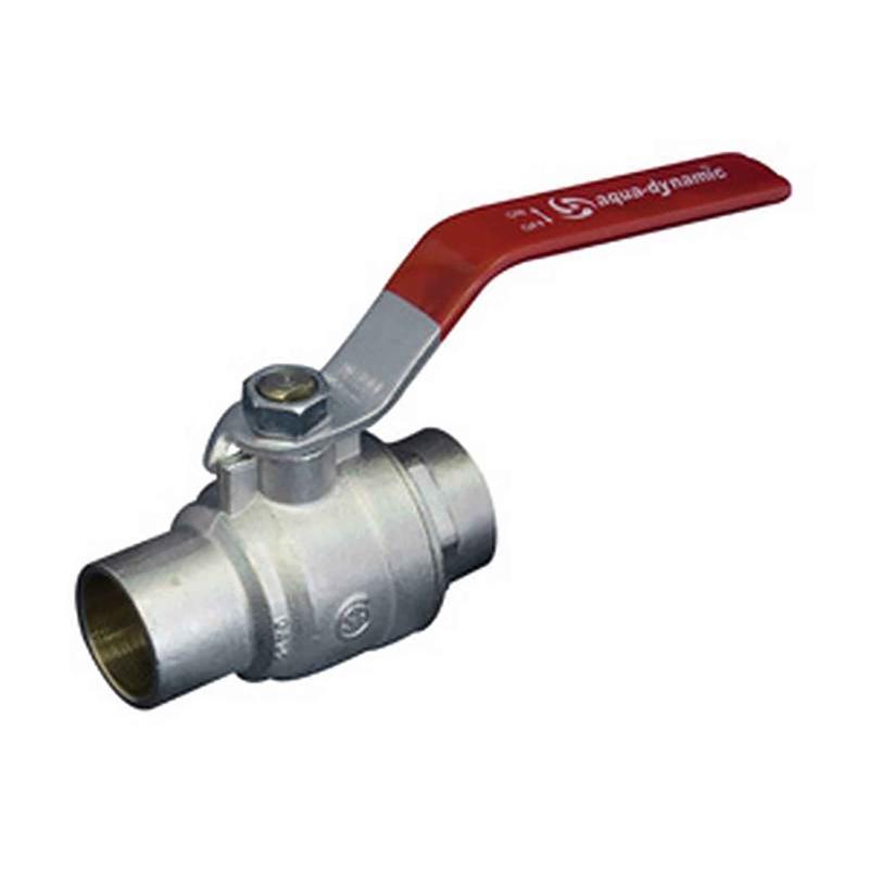 Valve  bille  souder en laiton  passage intgral, 1/2"