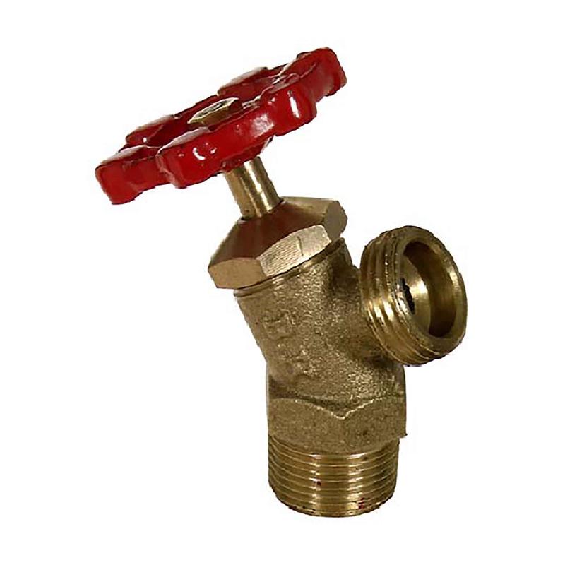 Valve de vidange de chaudire en laiton de compression avec angle, mle 1/2"