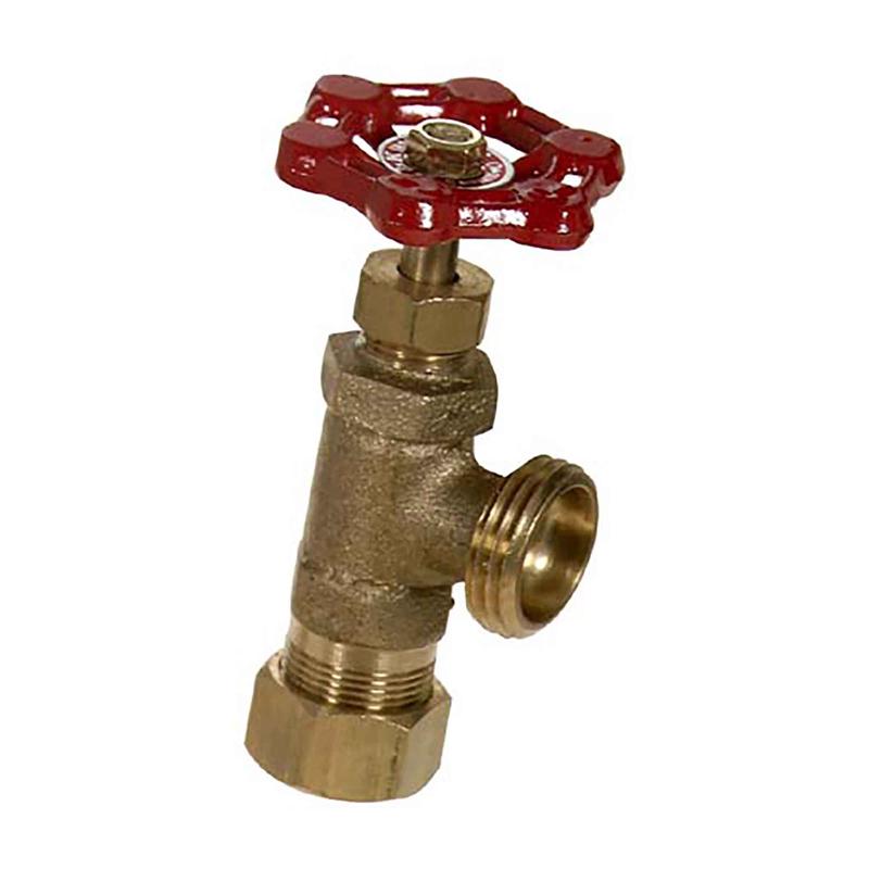 Valve de vidange de chaudire en laiton de compression, femelle 1/2"