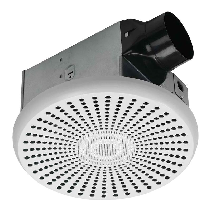 Ventilateur et haut-parleur de salle de bains combins en un seul ensemble, Bluetooth (1,5 sones)