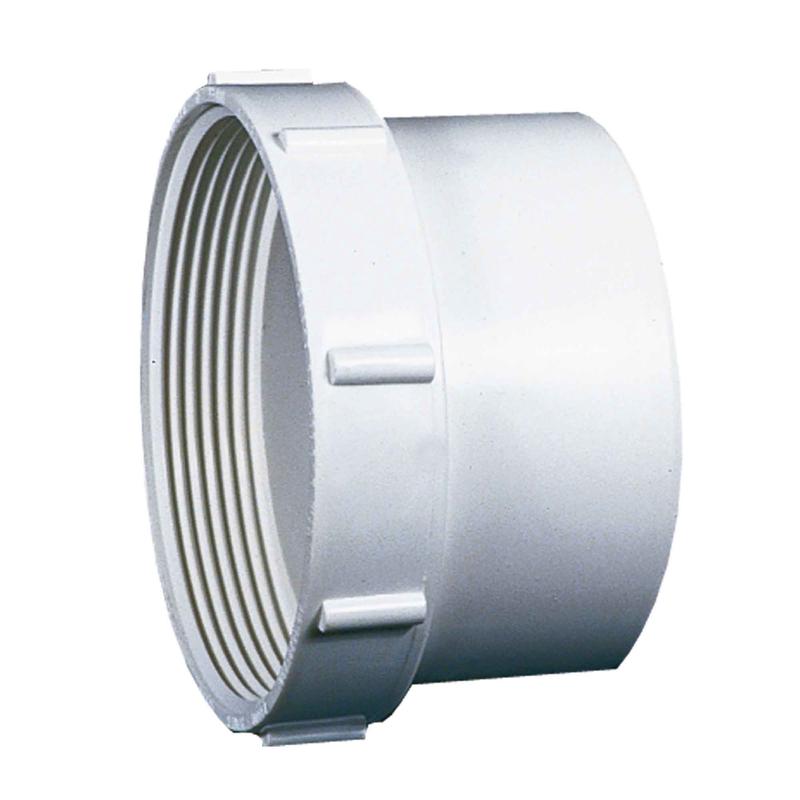 Adaptateur pour regard de nettoyage PVC-BDS mle x femelle filete, 4"