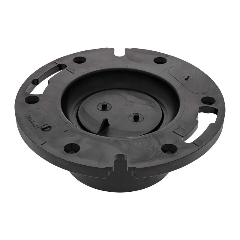 Bride de toilette avec bouchon dessai ABS-DWV femelle, 4" x 3"