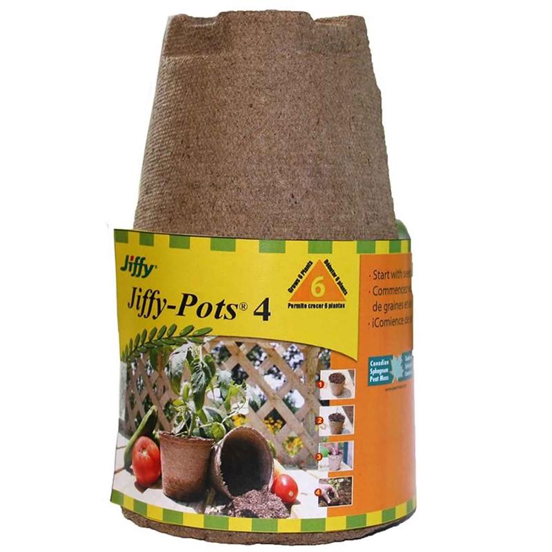 Pots ronds Jiffy de 4", 6units