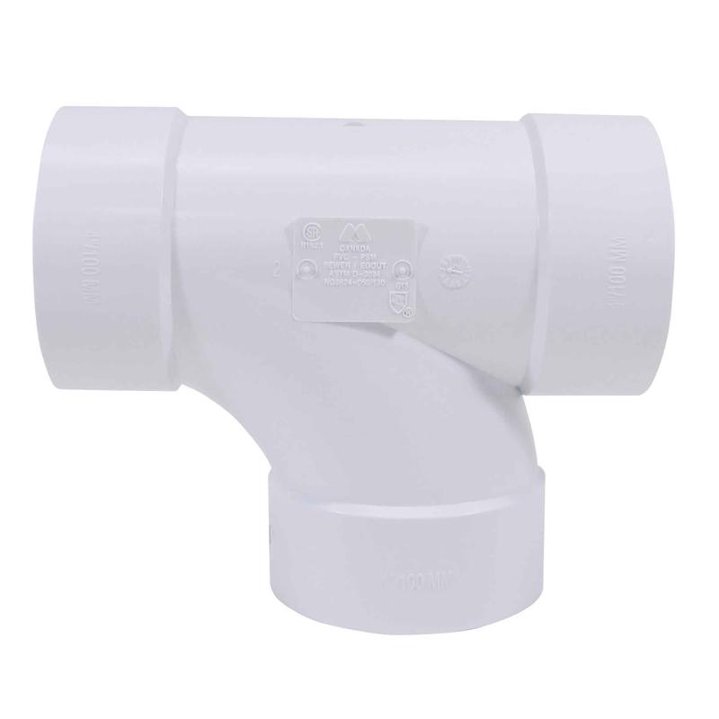 Raccord en ''T'' en Y PVC-BDS femelle, 3"