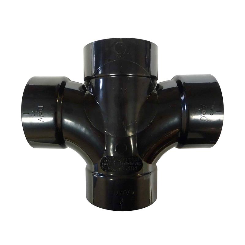 Raccord en ''T'' pour sanitaire double ABS-DWV femelle, 1-1/2"