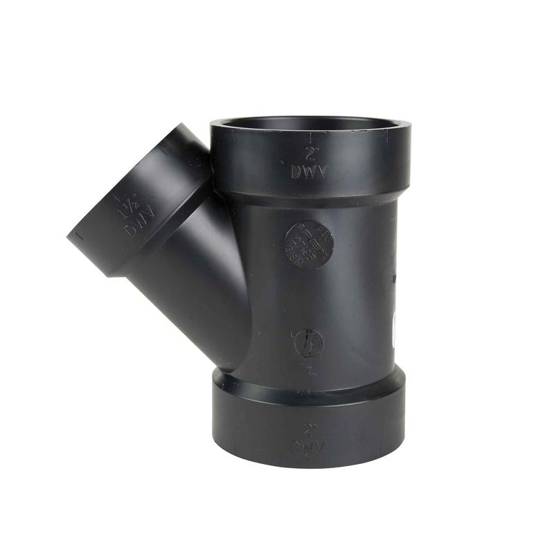 Raccord en Y de 45 en ABS-DWV femelle, 2" x1-1/2"