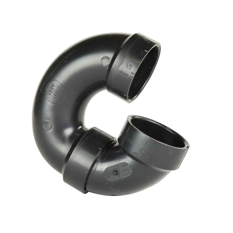 Siphon en ''P'' ABS-DWV femelle, 1-1/2"