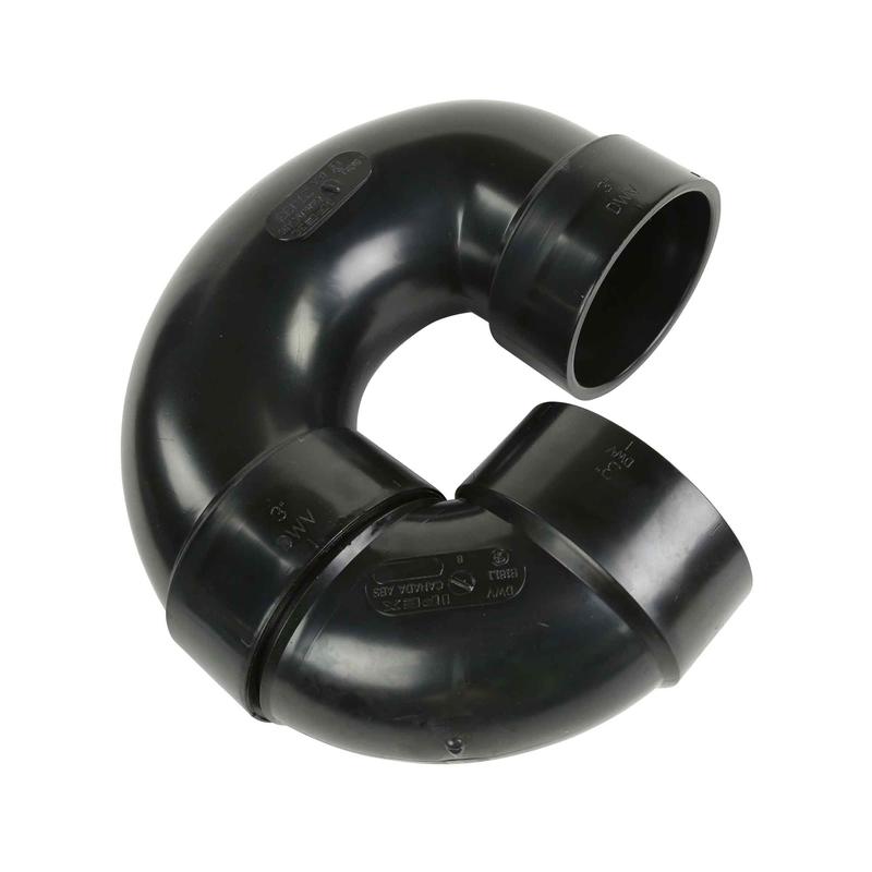 Siphon en ''P'' ABS-DWV femelle, 3"