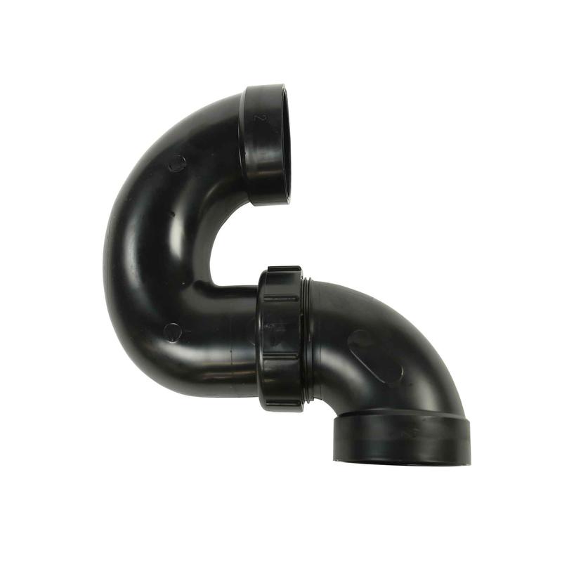 Siphon en ''P'' avec union simple ABS-DWV femelle, 2"