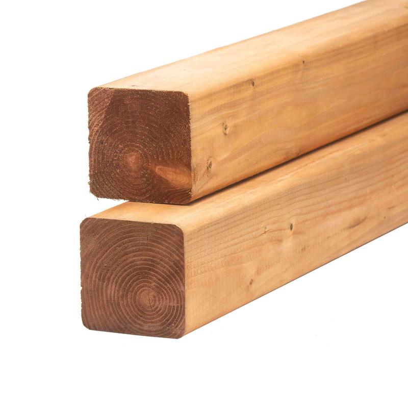 Bois trait brun de Premire Qualit, 4" x 4" x 10'