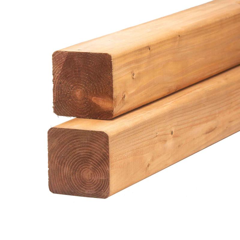 Bois trait brun de Premire Qualit, 4" x 4" x 12'