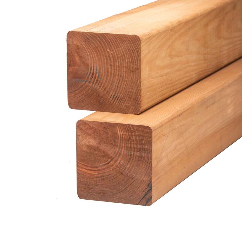 Bois trait brun de Premire Qualit, 6" x 6" x 16'