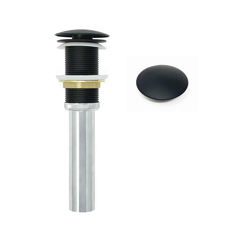 Bonde escamotable pour lavabo sans trop-plein, noir mat