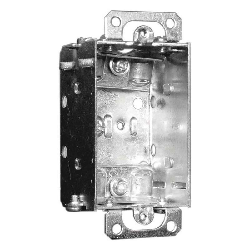 Bote lectrique rectangulaire regroupable pour (1) dispositif avec pattes d'appui, 1-1/2'' de profondeur (8 po3)