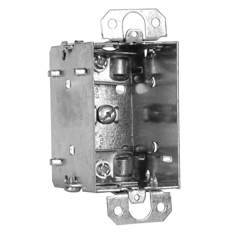 Bote lectrique rectangulaire regroupable pour (1) dispositif avec pattes d'appui, 2-1/2'' de profondeur (12,5 po3)