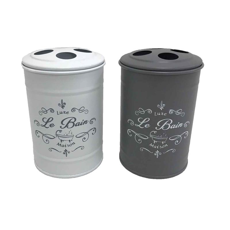 Porte-brosses  dents avec inscription "Le Bain", 2 choix de couleurs