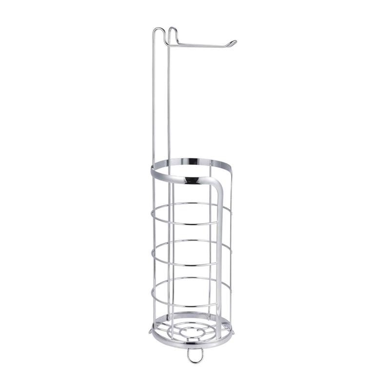 Porte-papier hyginique chrom avec rangement pour rouleaux, de style classique