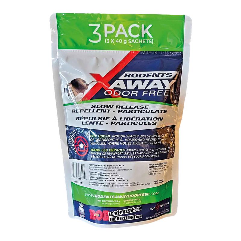 Rpulsif  libration lente pour rongeurs, 3 sachets de 40 g