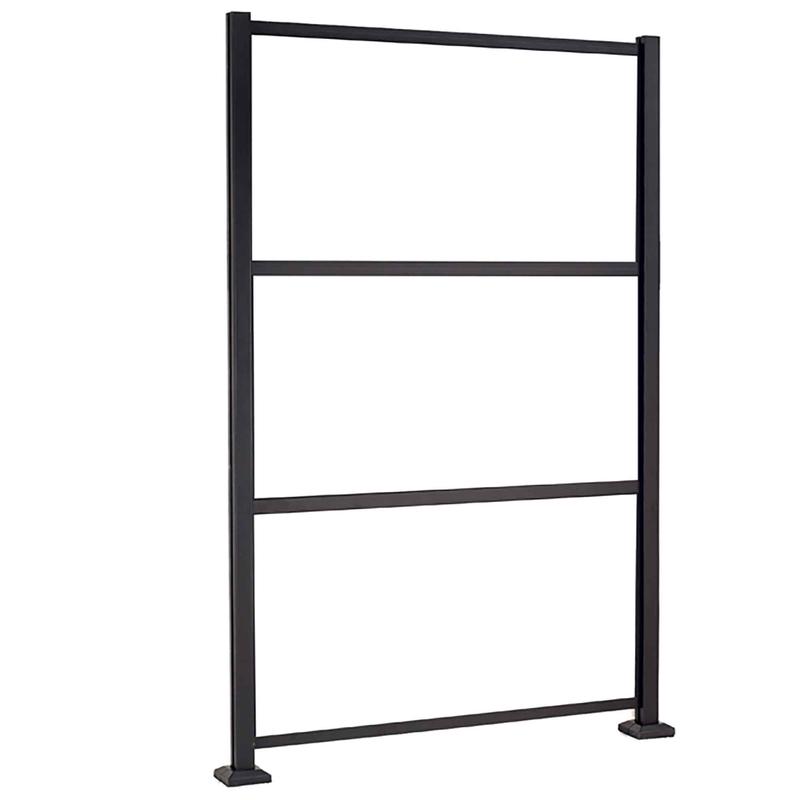 Structure en aluminium noir mat de 50'' x 78'' pour panneaux dcoratifs, 24'' x 48''