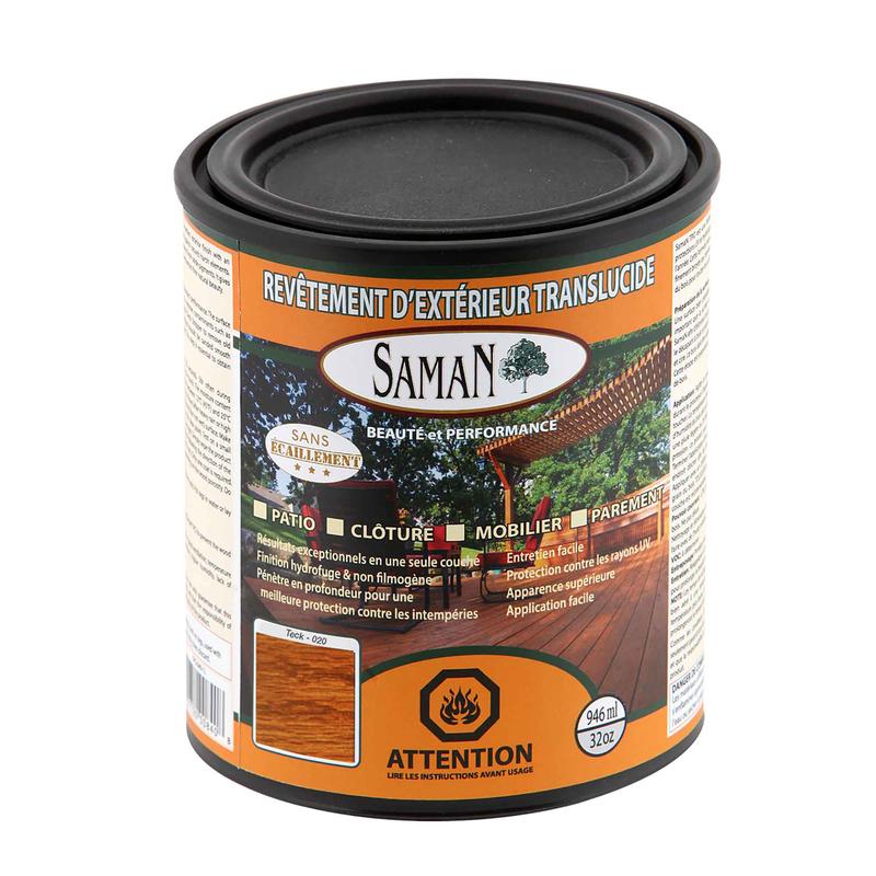 Revtement d'extrieur translucide Teck, 946 ml