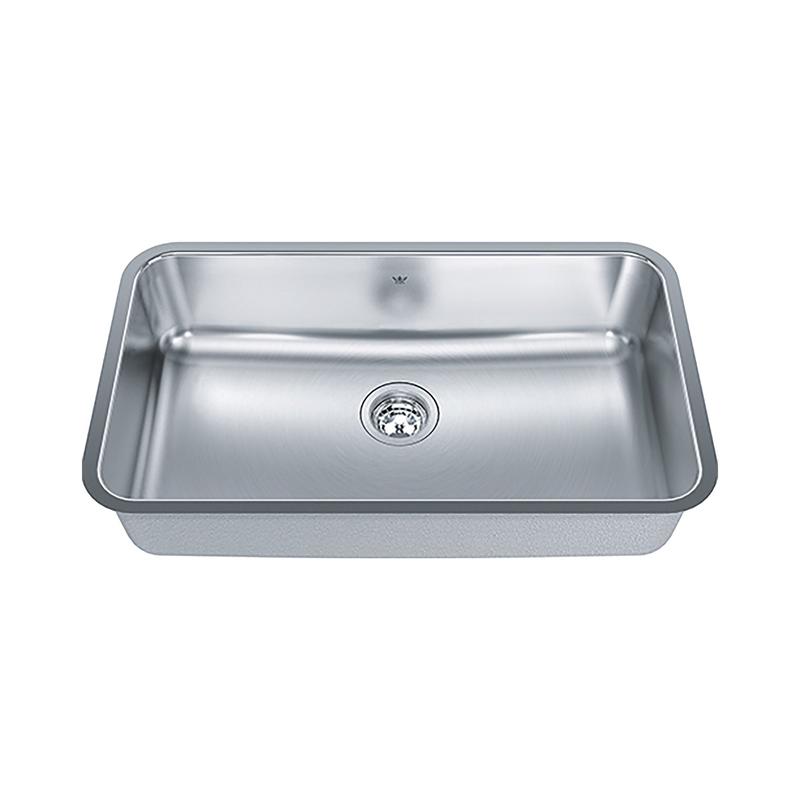 vier  cuve simple Steel Queen en acier inoxydable  montage sous comptoir, 30-3/4" x 17-3/4" x 8''