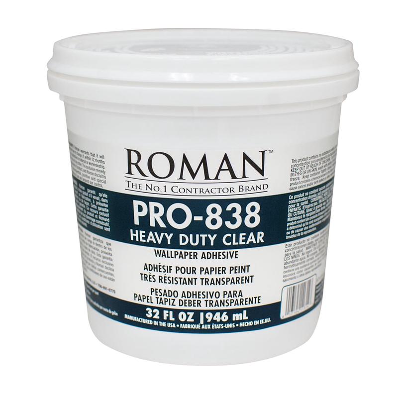 Adhsif pour papier peint trs rsistant transparent, 946 ml