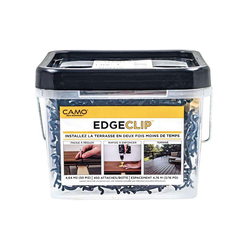Attaches Edge Clip Drive en noir de 2-1/4", 450units