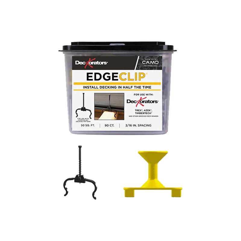 Attaches Edge Clip Drive en noir de 2-1/4", 90units