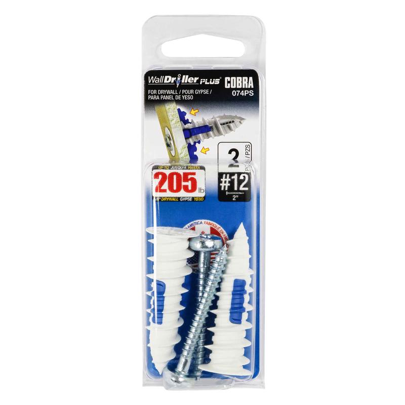 Ancrage pour mur creux WallDriller Plus #12 x 2", 2units